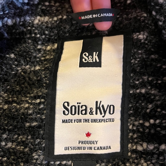 Soia & Kyo Canadian Made Leather and boiled wool jacket - Picture 2 of 7